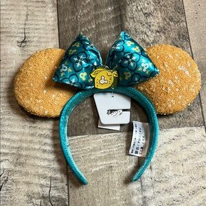 Sequin Mouse Ears Headband - yellow and Blue